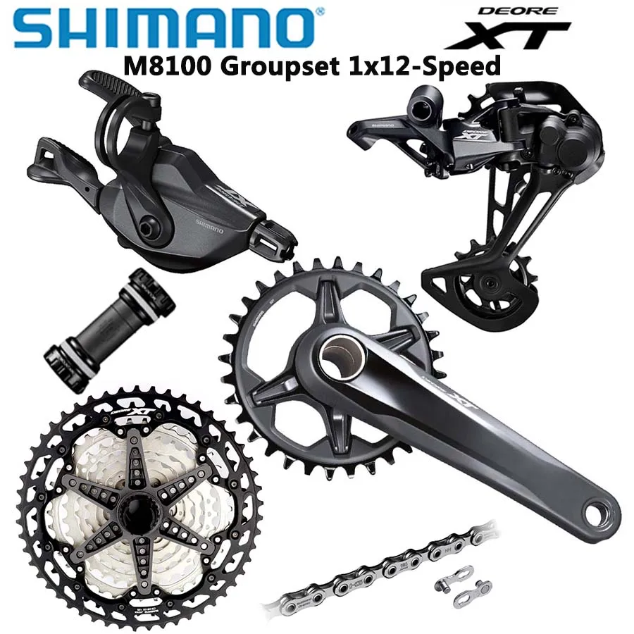 Задний переключатель передач SHIMANO DEORE XT M8100 Groupset 32T /34T 170 мм 12 Скоростей 10