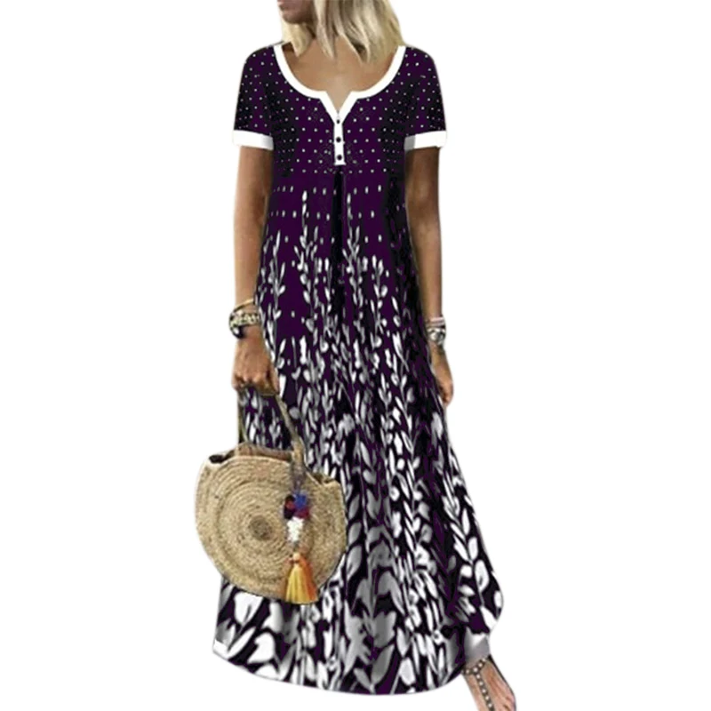 Vicabo Womens Plus Size Loose Dress Female Dot and Floral Printed Dresses Ladies Elegant Vestidos
Vicabo Womens Plus Size Loose Dress Female Dot and Floral Printed Dresses Ladies Elegant Vestidos