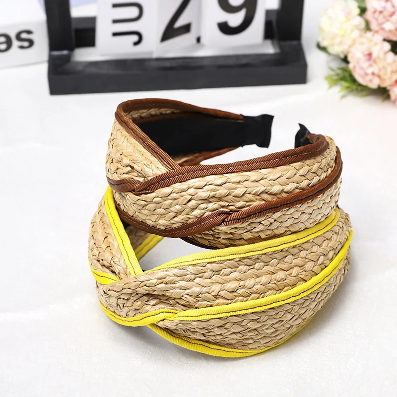 Straw Weave Colorful Ribbon Headband Hand Made Tie Knot Hair Accessories For Girls Hair Bows Hair Band Headbands For Women
Straw Weave Colorful Ribbon Headband Hand Made Tie Knot Hair Accessories For Girls Hair Bows Hair Band Headbands For Women