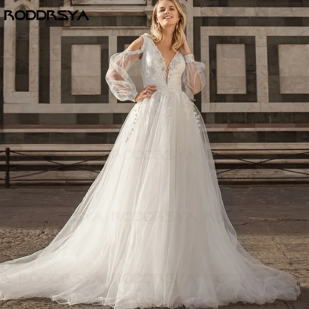 Elegant A-Line Weddding Dresses V Neck Puff Sleeve Appliqued Sequined Floor Length 2020 Bridal Gowns vestidos de novia
Elegant A-Line Weddding Dresses V Neck Puff Sleeve Appliqued Sequined Floor Length 2020 Bridal Gowns vestidos de novia