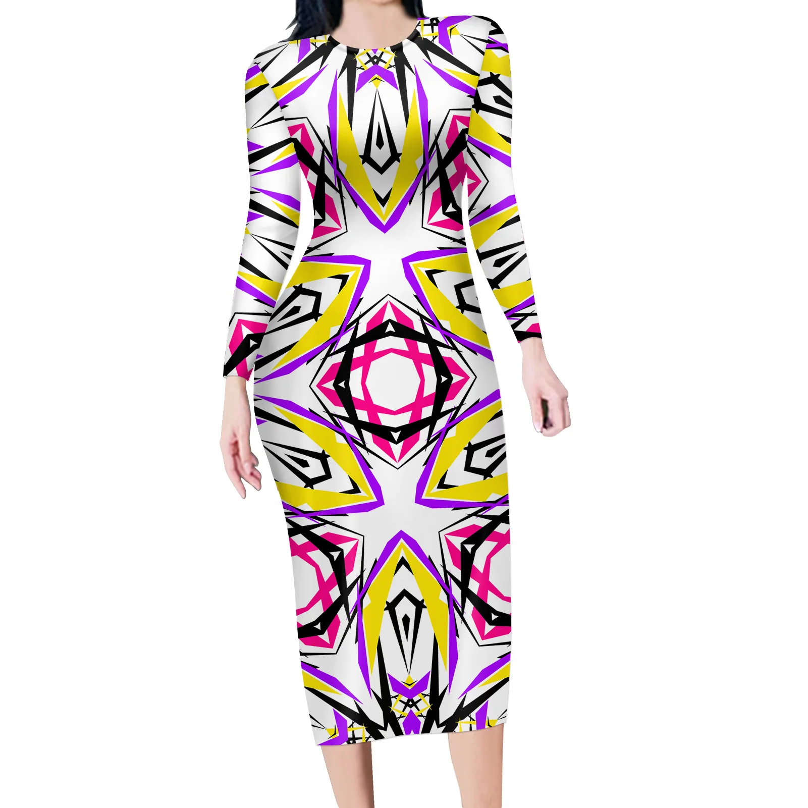 White Daily Casual Dresses Long Sleeve Autumn Winter Bodycon Pencil Dress Geometric Print Party Evening Women Dress
White Daily Casual Dresses Long Sleeve Autumn Winter Bodycon Pencil Dress Geometric Print Party Evening Women Dress