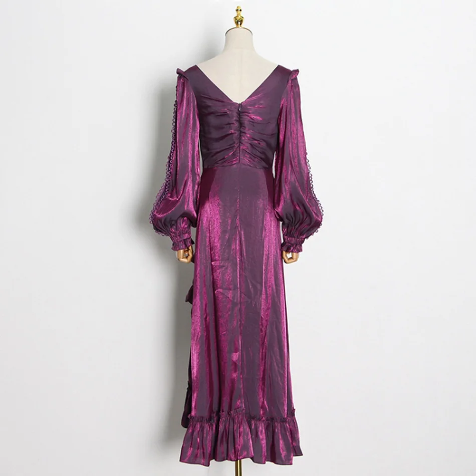 2020 Autumn New Long Dress Elegant Women Long Lantern Sleeve Loose Dress Sexy Celebrity Evening Party Stage Dress Female 
2020 Autumn New Long Dress Elegant Women Long Lantern Sleeve Loose Dress Sexy Celebrity Evening Party Stage Dress Female
