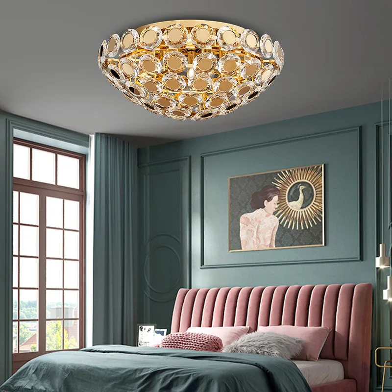 Modern Gold Ceiling Lights Living Room Crystal Bedroom Lamp Creative Art Deco Corridor Lighting Fixtures
Modern Gold Ceiling Lights Living Room Crystal Bedroom Lamp Creative Art Deco Corridor Lighting Fixtures