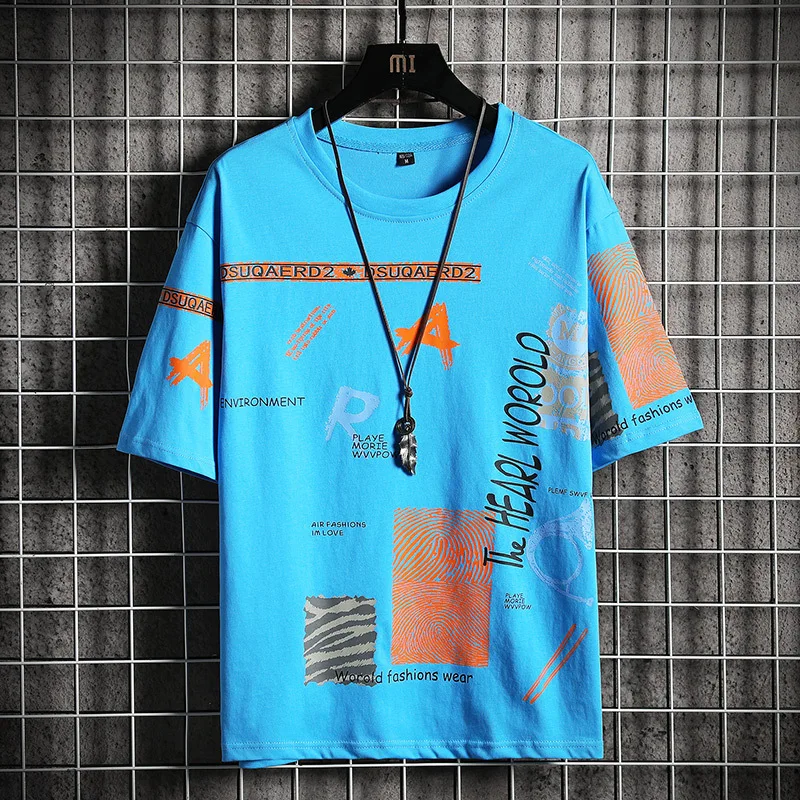 Men's short-sleeved T-shirt 2021 summer loose top tide Korean style t-shirt student half-sleeved casual clothes men's clothing
Men's short-sleeved T-shirt 2021 summer loose top tide Korean style t-shirt student half-sleeved casual clothes men's clothing