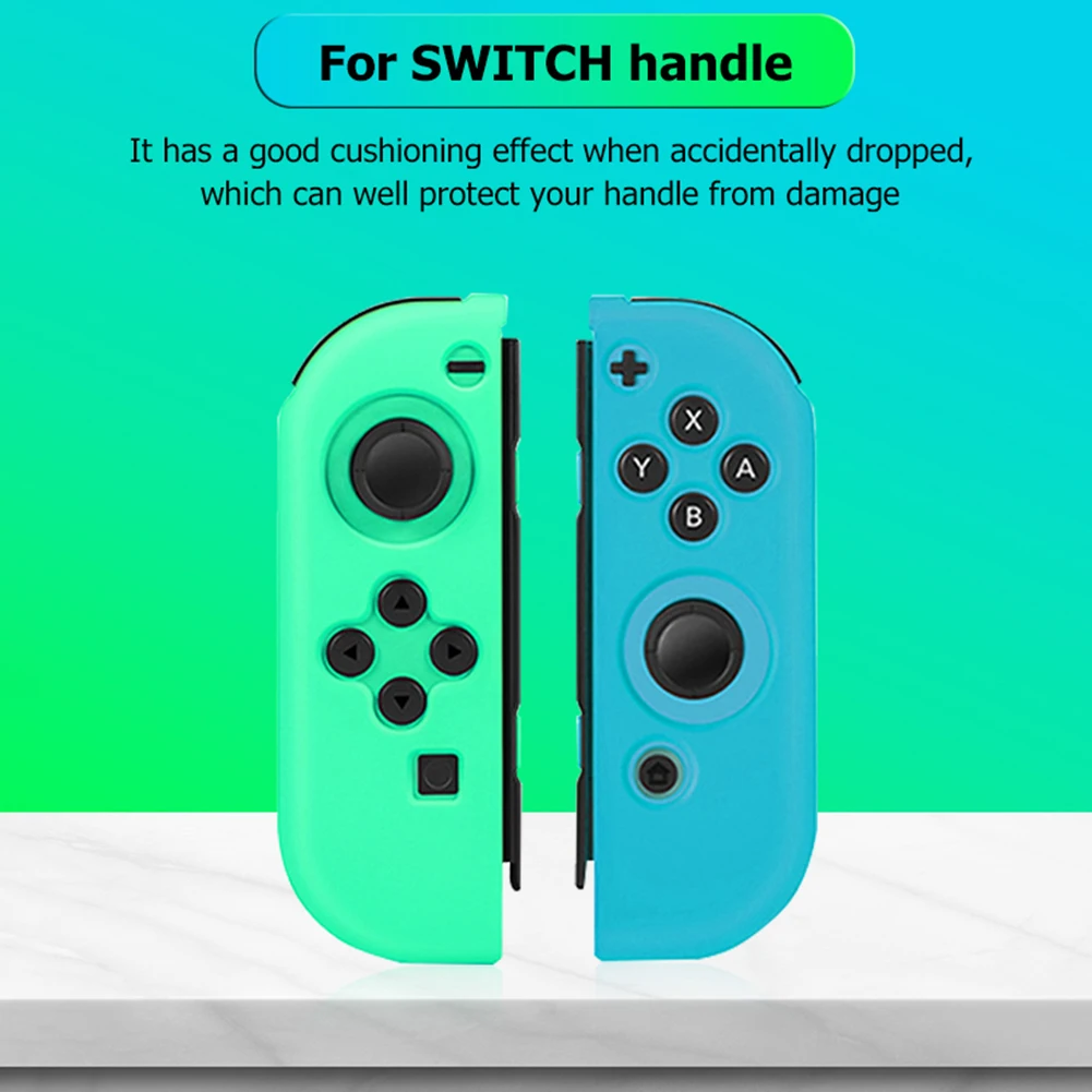 For Nintendo Switch Joy-Con Controller Silicone Rubber Protective Case Cover Green+Blue Dirt Resistant and Wear Resistant
For Nintendo Switch Joy-Con Controller Silicone Rubber Protective Case Cover Green+Blue Dirt Resistant and Wear Resistant