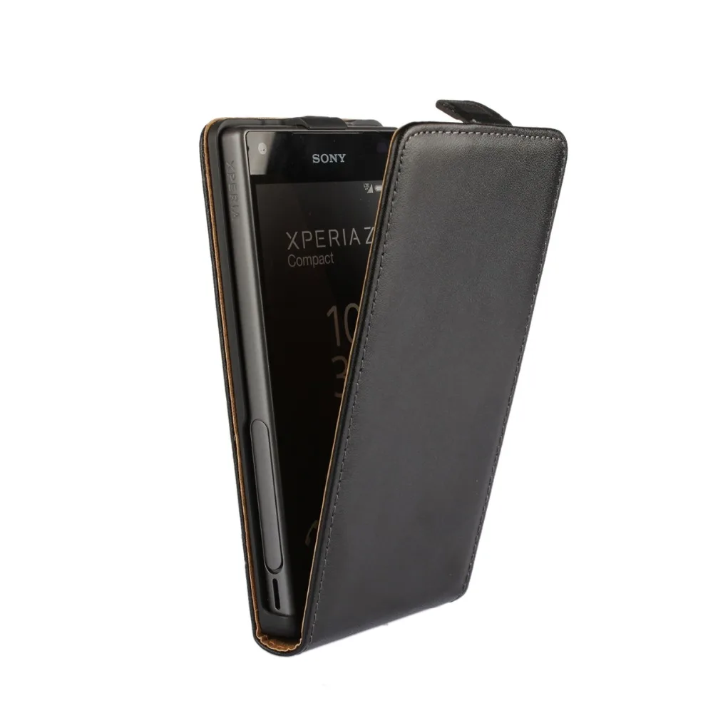 Вертикальные флип чехлы для Sony Xperia Z1 Z2 Z3 Compact Z4 Z5 Премиум кожаный магнитный чехол