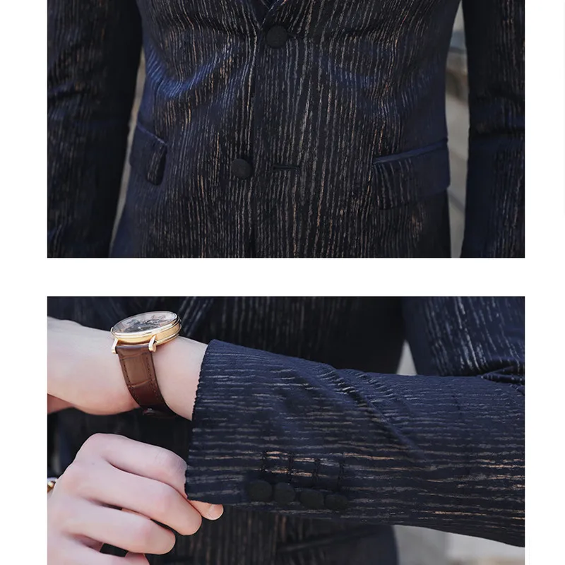 (Jackets+Vest+Pants) 2020 spring Fashion Men's High quality velvet business Blazers/Male slim fit three-piece casual suit/S-3XL
(Jackets+Vest+Pants) 2020 spring Fashion Men's High quality velvet business Blazers/Male slim fit three-piece casual suit/S-3XL