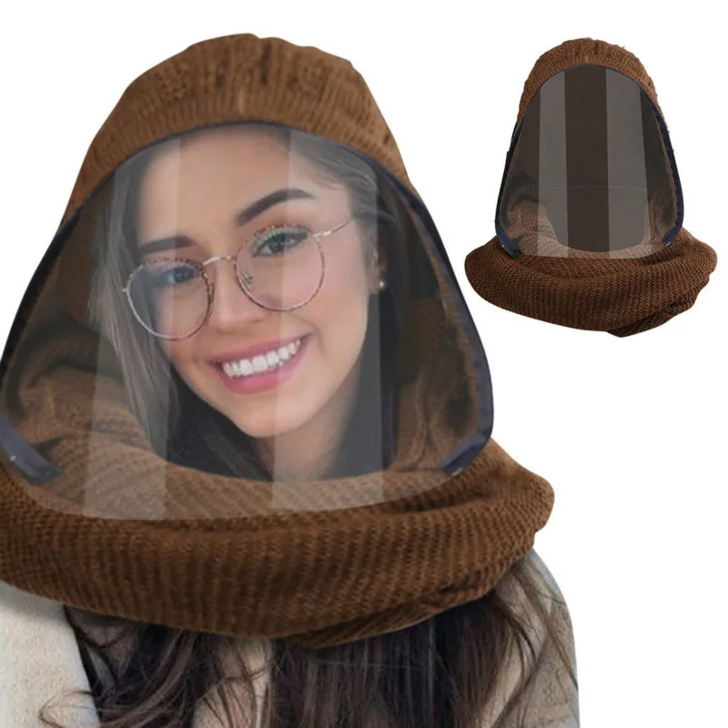 Winter 2020 new protective isolation transparent scarf cap, warm and thickened ear protector, one-piece caps for men and women
Winter 2020 new protective isolation transparent scarf cap, warm and thickened ear protector, one-piece caps for men and women