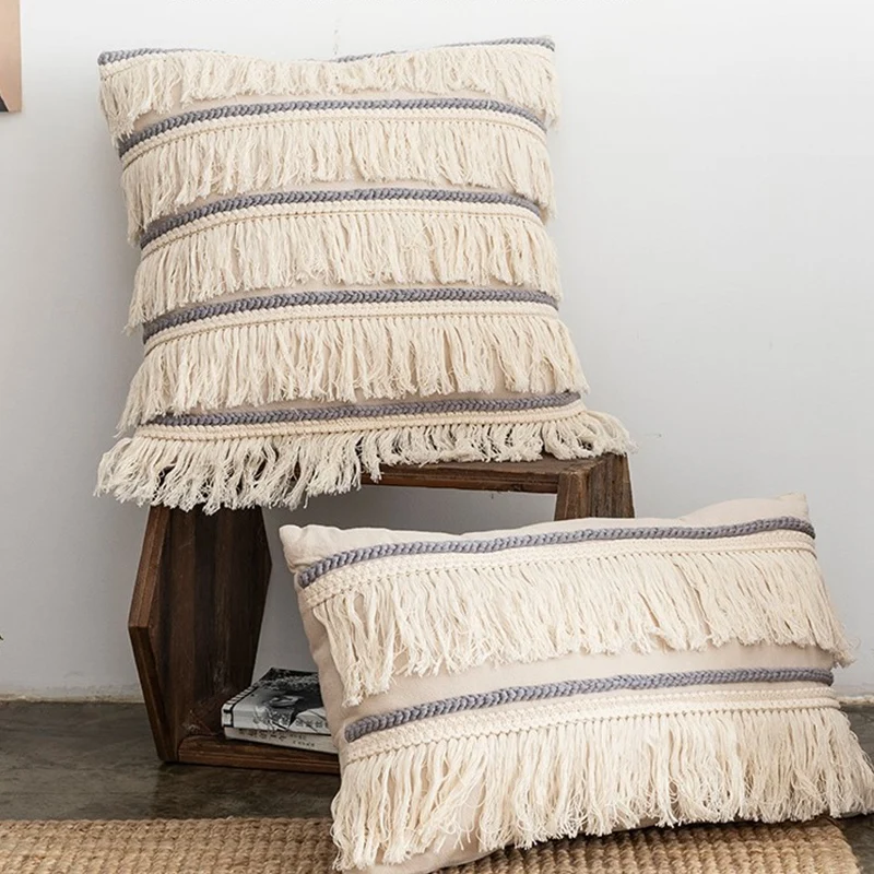 Boho Pillow Case Cushion Cover Fronha Cotton Linen Back Support Pillowcases Decorative Macrame Tassel Home Office Pillows Covers
Boho Pillow Case Cushion Cover Fronha Cotton Linen Back Support Pillowcases Decorative Macrame Tassel Home Office Pillows Covers