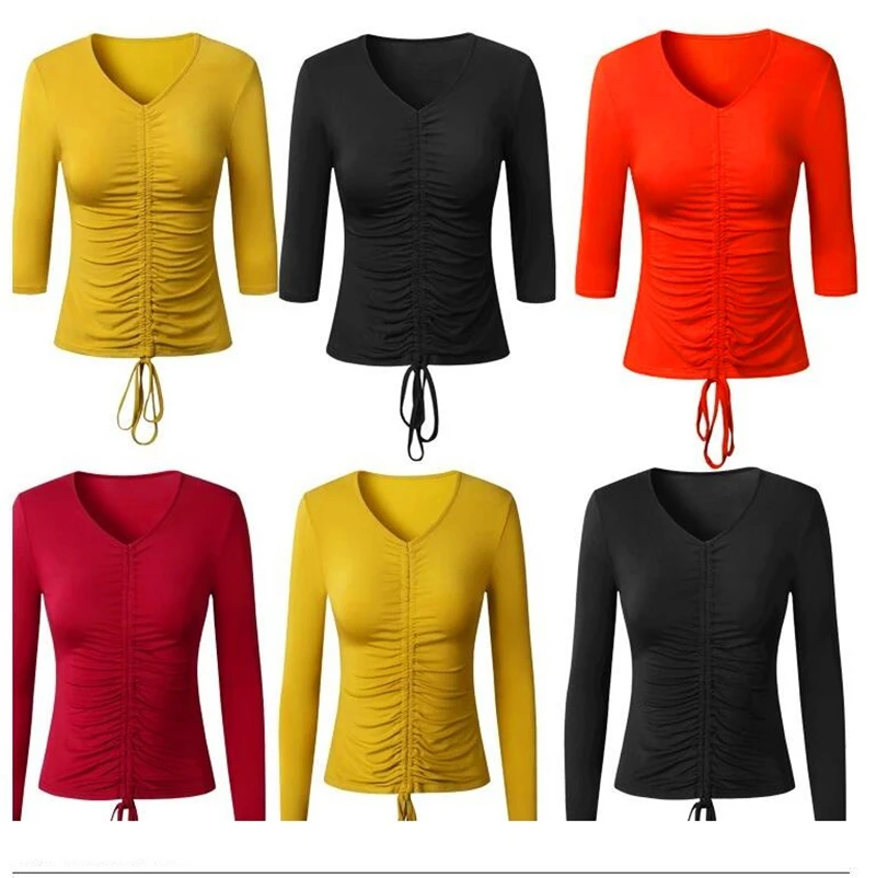 Spring New Latin Dance Female Adult Sexy Tops Short Long Sleeve Latin Training Suit Performance Dance Clothes Exercise Clothing
Spring New Latin Dance Female Adult Sexy Tops Short Long Sleeve Latin Training Suit Performance Dance Clothes Exercise Clothing