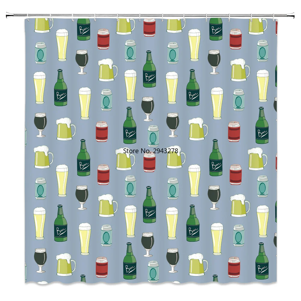 Waterproof Mildew Shower Curtain Toilet Partition Curtain Bathroom Home Decoration Beer Curtain with Hooks
Waterproof Mildew Shower Curtain Toilet Partition Curtain Bathroom Home Decoration Beer Curtain with Hooks