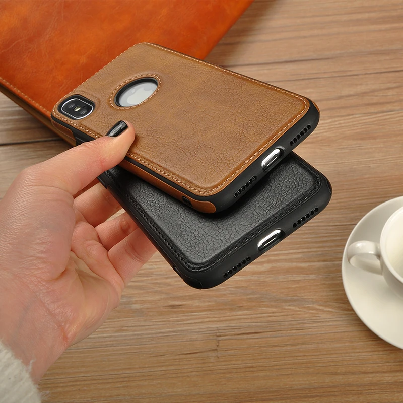 Soft PU Leather Case For iPhone XR XS Max X 6S 6 Plus Shockproof Back Cover Soft TPU Business Phone Case For iPhone XR 7 8 Plus
Soft PU Leather Case For iPhone XR XS Max X 6S 6 Plus Shockproof Back Cover Soft TPU Business Phone Case For iPhone XR 7 8 Plus