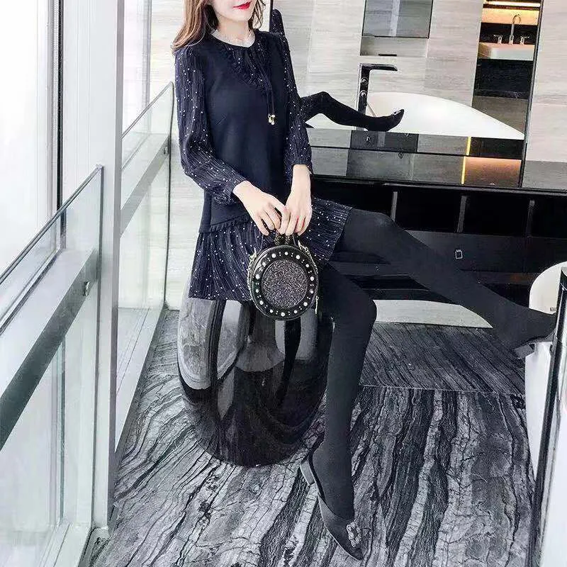 New French autumn women's dress fashion A-line dress elegant slim fit large temperament Chiffon Dress SS851
New French autumn women's dress fashion A-line dress elegant slim fit large temperament Chiffon Dress SS851