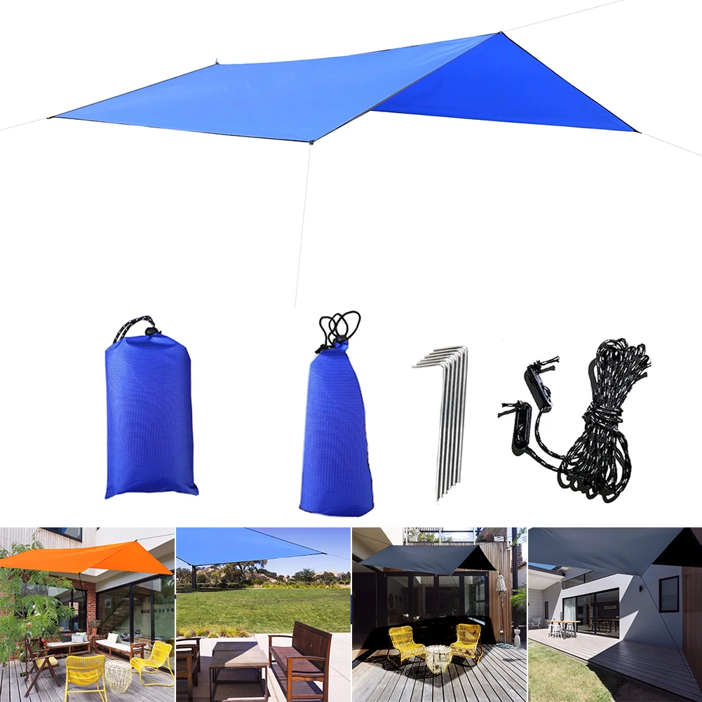 3x3m Awning Waterproof Tarp Tent Shade Ultralight Garden Canopy Sunshade Outdoor Camping Hammock Rain Fly Beach Sun Shelter
3x3m Awning Waterproof Tarp Tent Shade Ultralight Garden Canopy Sunshade Outdoor Camping Hammock Rain Fly Beach Sun Shelter