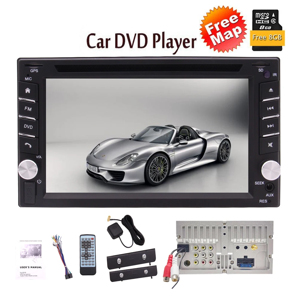 Car Radio DVD Player GPS Navigation Double Din Car Stereo Bluetooth 6.2"Touchscreen USB SD Camera Steering Wheel Control 2 Din
Car Radio DVD Player GPS Navigation Double Din Car Stereo Bluetooth 6.2"Touchscreen USB SD Camera Steering Wheel Control 2 Din