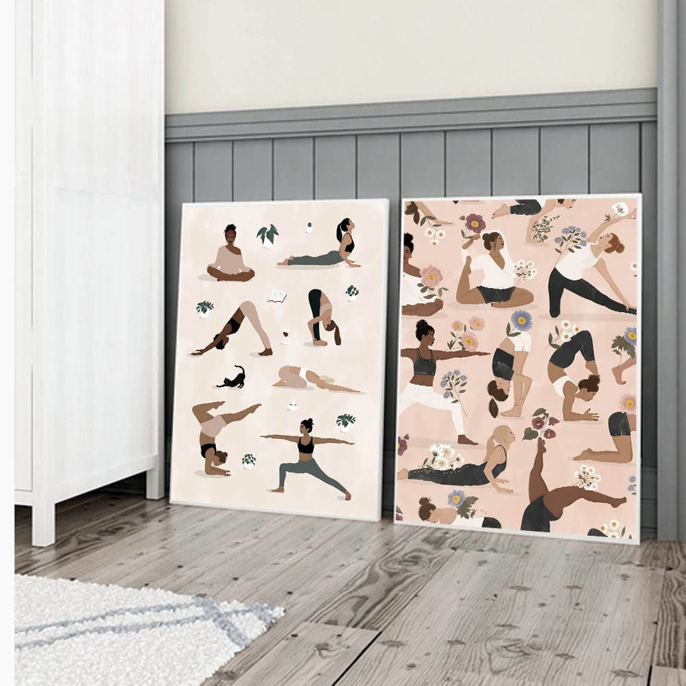Home Exercise Gym Yoga Chart Pose Health Poster Wall Art Canvas Painting Yogis Flowers Girl Print Pictures For Living Room Decor
Home Exercise Gym Yoga Chart Pose Health Poster Wall Art Canvas Painting Yogis Flowers Girl Print Pictures For Living Room Decor