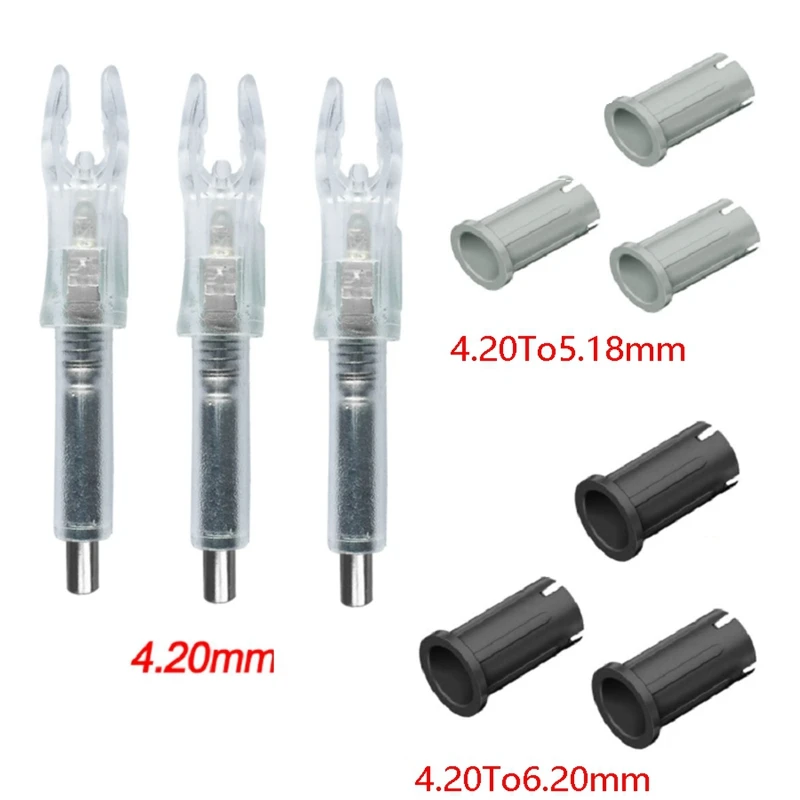 Automatically LED Lighted Nock Fits G, X, and S Series Arrows with 4.2mm/165 Inside Diameter with Conversion Ring
Automatically LED Lighted Nock Fits G, X, and S Series Arrows with 4.2mm/165 Inside Diameter with Conversion Ring