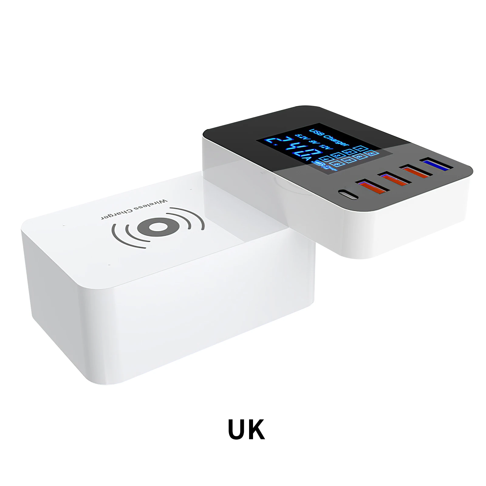 4 Ports USB Charger Quick Charge HUB Wireless Charging Station Fast Charging Converter Screen Display USB Charging Adapter
4 Ports USB Charger Quick Charge HUB Wireless Charging Station Fast Charging Converter Screen Display USB Charging Adapter
