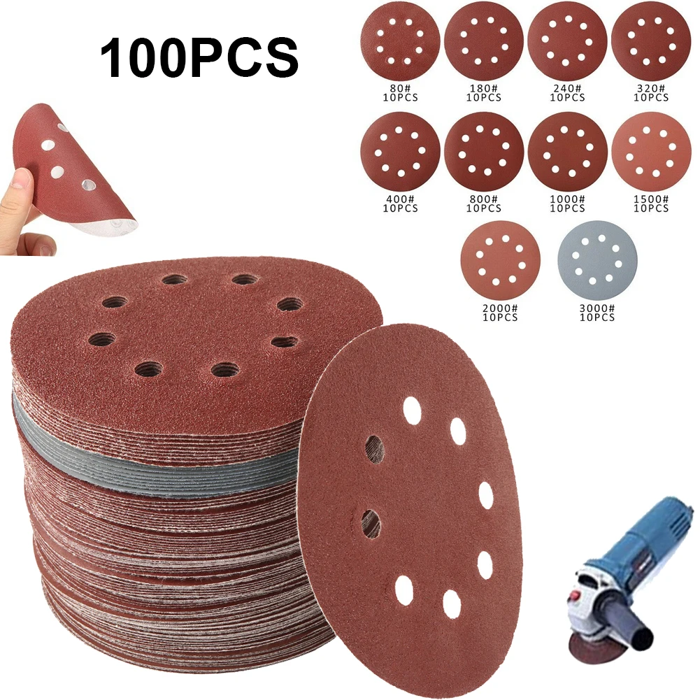 100pcs 125mm Sandpaper 80-3000 Grit Sanding Discs Hook Loop Sanding Paper Buffing Sheet Sandpaper 8 Hole Sander Polishing Pad
100pcs 125mm Sandpaper 80-3000 Grit Sanding Discs Hook Loop Sanding Paper Buffing Sheet Sandpaper 8 Hole Sander Polishing Pad