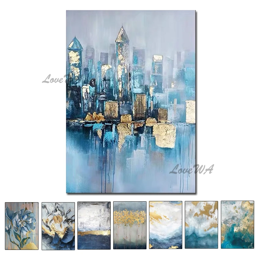 Gold Foil Abstract City Scenery Art 100% Hand Painted Oil Painting Art Wall Canvas Paintings Wall Decor For Living Room Decor
Gold Foil Abstract City Scenery Art 100% Hand Painted Oil Painting Art Wall Canvas Paintings Wall Decor For Living Room Decor