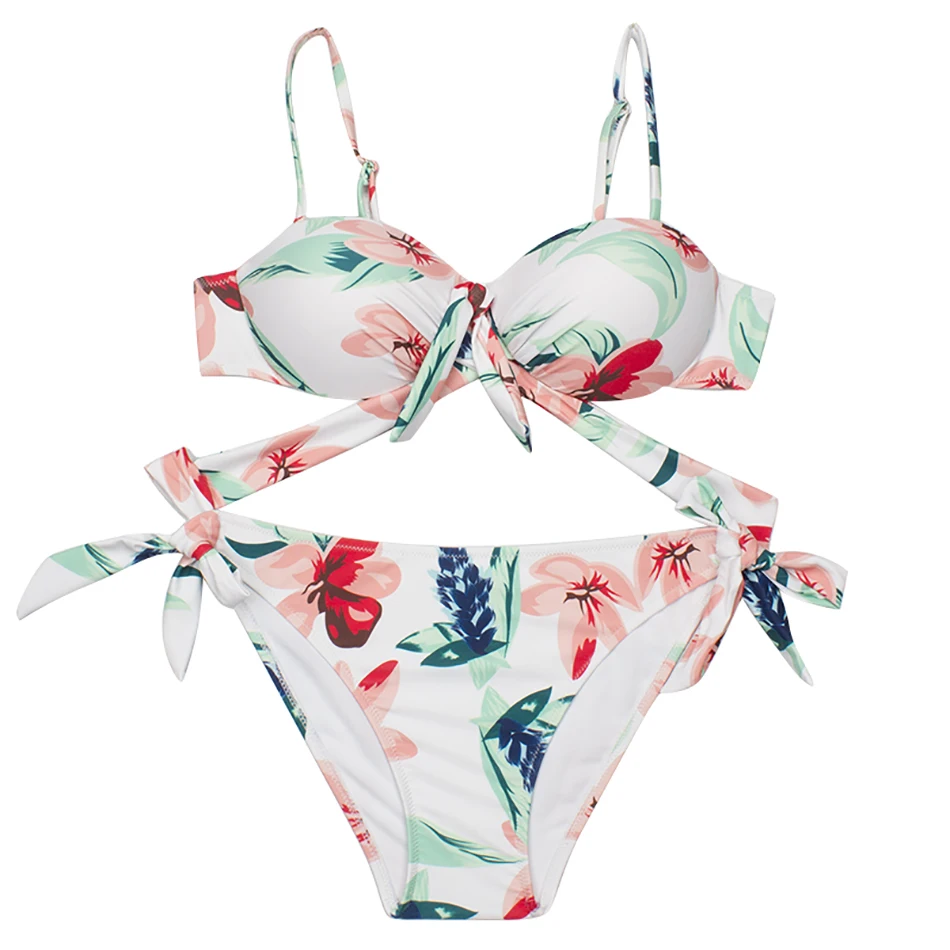 Floral Bandeau Bikini Set 2018 Women Swimwear Summer Padded Bathing Suit Strap Swimming Suit Frmale Thong Biquini Beachwear
Floral Bandeau Bikini Set 2018 Women Swimwear Summer Padded Bathing Suit Strap Swimming Suit Frmale Thong Biquini Beachwear