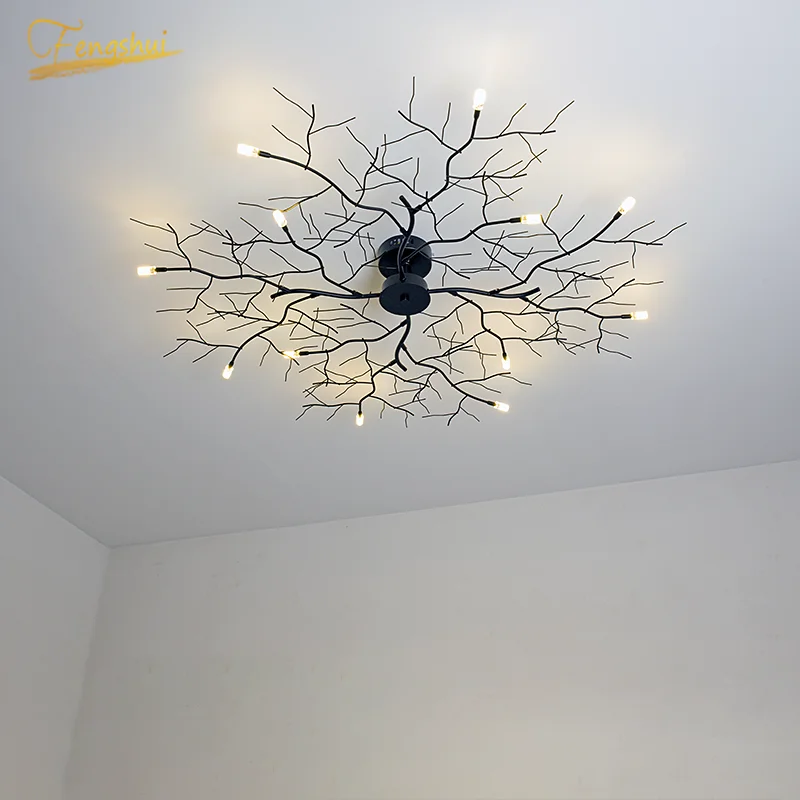 Modern LED Ceiling Lamp Chandelier Lighting Fixtures Nordic Wrought Iron Branches Lamp Loft Hotel Living Dining Room Decor Lamps
Modern LED Ceiling Lamp Chandelier Lighting Fixtures Nordic Wrought Iron Branches Lamp Loft Hotel Living Dining Room Decor Lamps
