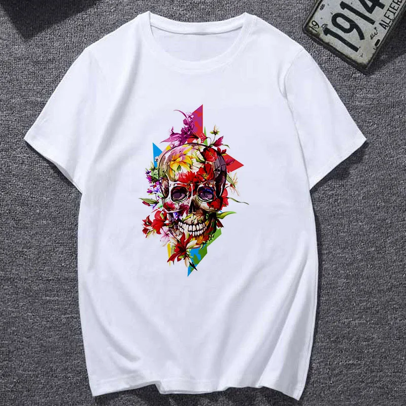 New street style in summer 2021 Aesthetics Women T shirt Skull Flower Short Sleeve Ladies Female Clothes Graphic Printed Top
New street style in summer 2021 Aesthetics Women T shirt Skull Flower Short Sleeve Ladies Female Clothes Graphic Printed Top