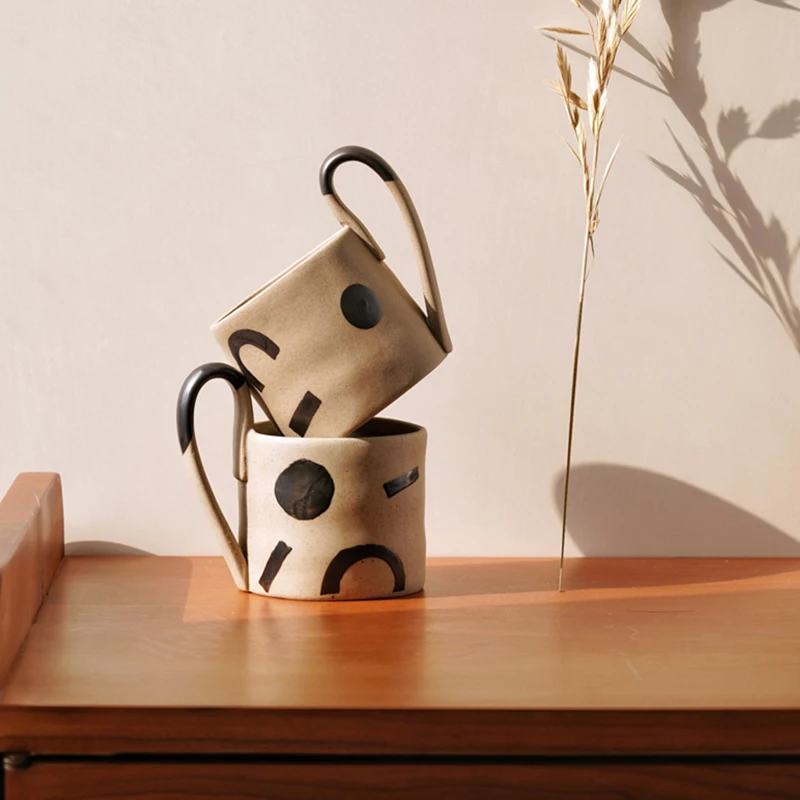 Japanese Geometric Pottery Coffee Mugs Unique Handmade Art Large Ceramic Tea Milk Water Cups Personalized Cup Gift For Friends
Japanese Geometric Pottery Coffee Mugs Unique Handmade Art Large Ceramic Tea Milk Water Cups Personalized Cup Gift For Friends