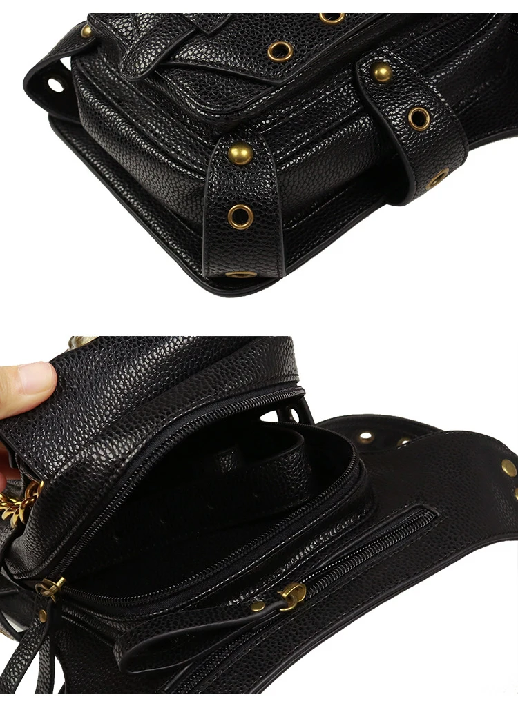 Lady Pockets Retro Waistbag Messenger Bag Steampunk Femme Women Hiking Waist Bag Women's High Quality Leather Travel Leg Bag
Lady Pockets Retro Waistbag Messenger Bag Steampunk Femme Women Hiking Waist Bag Women's High Quality Leather Travel Leg Bag