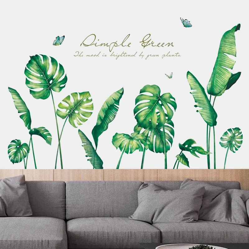Banana Leaf Wall Sticker Green Plant Room Decor Bedroom Living Room Background Wall Decal Modern Decorative Waterproof Wallpaper 
Banana Leaf Wall Sticker Green Plant Room Decor Bedroom Living Room Background Wall Decal Modern Decorative Waterproof Wallpaper