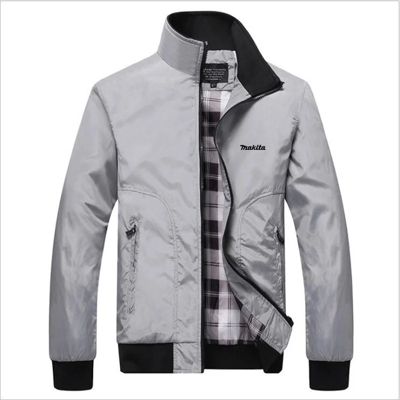 MAKITA 2021 new spring and autumn men's casual zipper solid color men's bomber jacket baseball uniform jacket
MAKITA 2021 new spring and autumn men's casual zipper solid color men's bomber jacket baseball uniform jacket