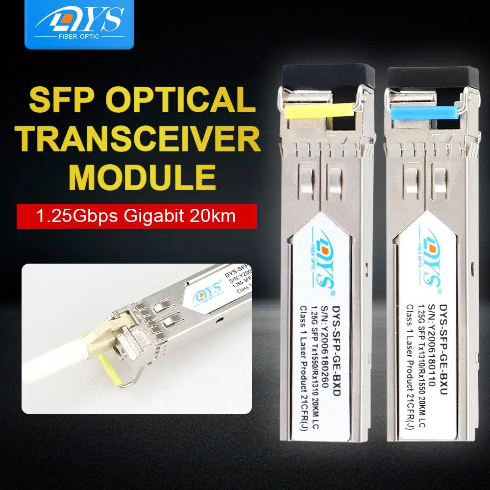 5 пар гигабитных модулей LC SFP Mini DDM BiDi 1310/нм 20 км одиночные волоконные модули трансивера
5 пар гигабитных модулей LC SFP Mini DDM BiDi 1310/нм 20 км одиночные волоконные модули трансивера
