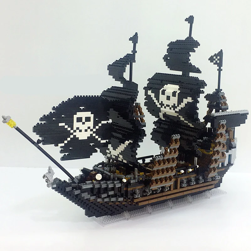 YZ 66520 Карибский пиратский корабль с черной жемчужиной 3D модель сделай сам 3633 шт.