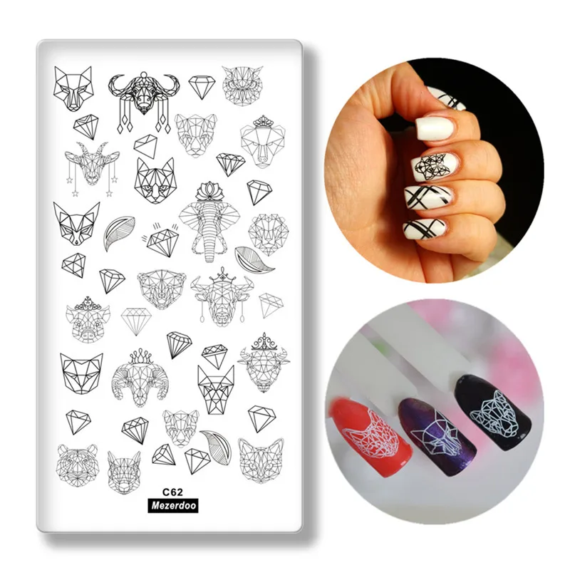 Creative Geometry Animal Head Nail Stamping Template Negative Space Puzzle Tiger Cat Pig Stamp Nail Manicure Nail Art Tools
Creative Geometry Animal Head Nail Stamping Template Negative Space Puzzle Tiger Cat Pig Stamp Nail Manicure Nail Art Tools