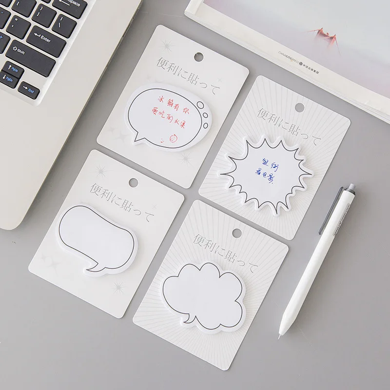 36 pcs/lot Cute Dialog series Memo pads Kawaii white Self-Adhesive Stickers Scrapbooking notepads office school supplies
36 pcs/lot Cute Dialog series Memo pads Kawaii white Self-Adhesive Stickers Scrapbooking notepads office school supplies