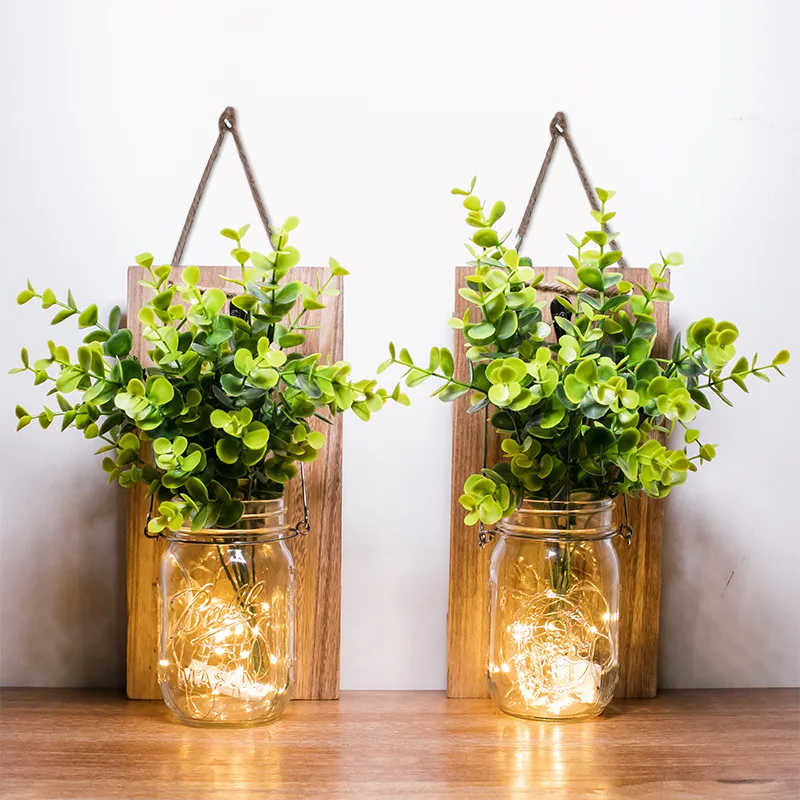 2Pieces Mason Jar Sconces Rustic LED Fairy Lights Creative Wall LED String Lights Design for Wedding Cafe Bar Wall Bedroom Decor
2Pieces Mason Jar Sconces Rustic LED Fairy Lights Creative Wall LED String Lights Design for Wedding Cafe Bar Wall Bedroom Decor