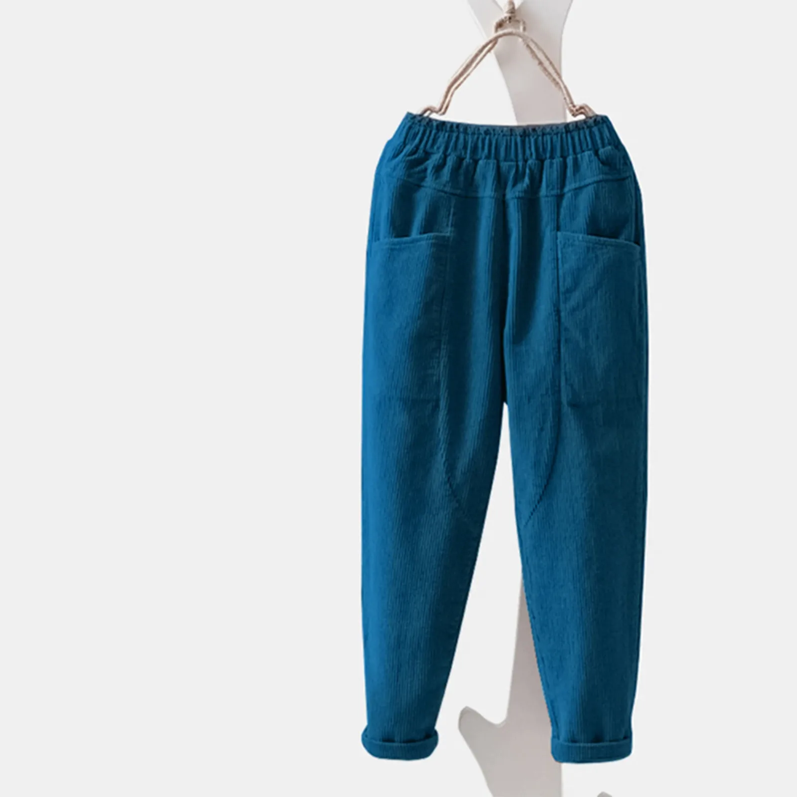 Fashion Pants Women Corduroy Multi Pocket Pants Solid Stretch Waistline Large Size Trousers Female High Waist straight Pants
Fashion Pants Women Corduroy Multi Pocket Pants Solid Stretch Waistline Large Size Trousers Female High Waist straight Pants
