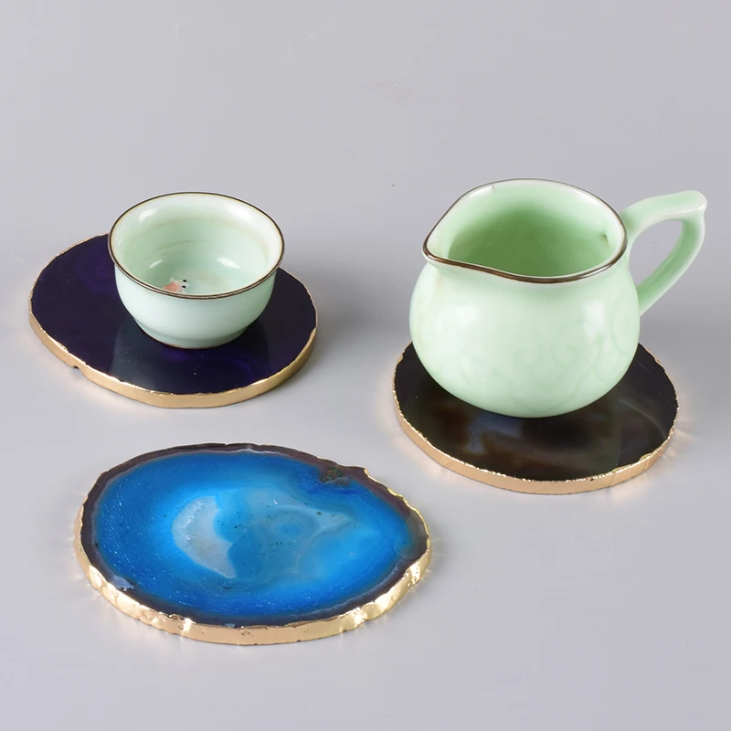 6-8 cm Agate Pad Gold Plated Around Crafts Mat Natural Stone Coaster Cup Beverage Holder Onyx Slice Home Decorative plates
6-8 cm Agate Pad Gold Plated Around Crafts Mat Natural Stone Coaster Cup Beverage Holder Onyx Slice Home Decorative plates