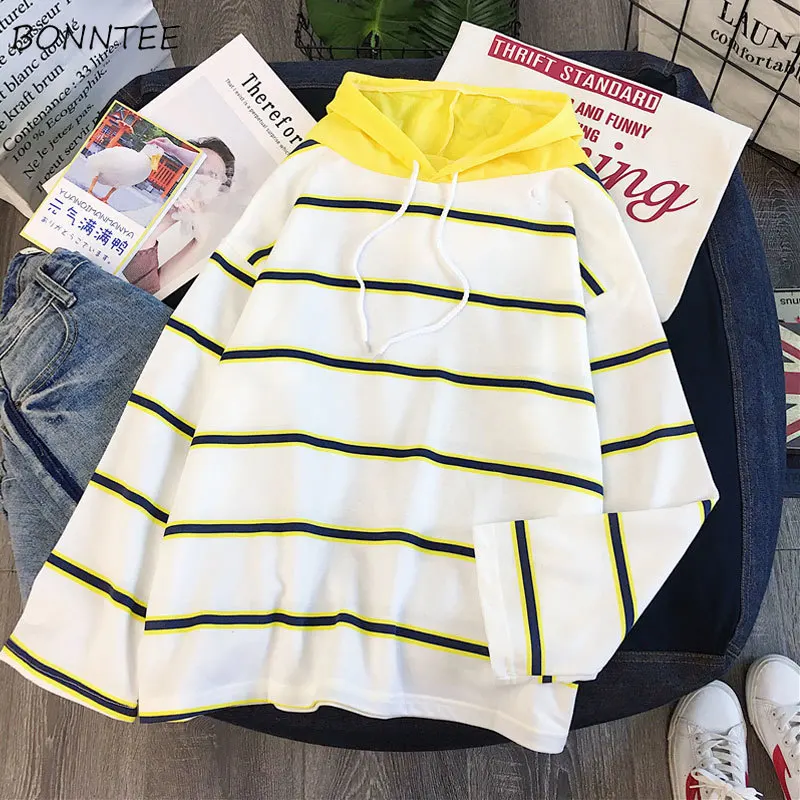 Женские толстовки в полоску, с капюшоном, в Корейском стиле, 2020
Женские толстовки в полоску, с капюшоном, в Корейском стиле, 2020