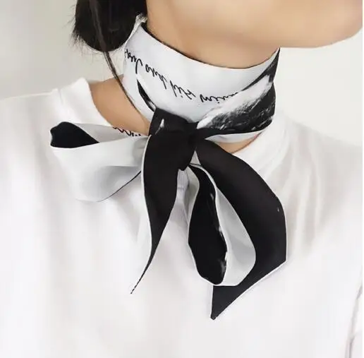 Free shipping New Original Men women black and white meteorite 7cm5.5cm printing tie meteor gradient retro college narrow strip |