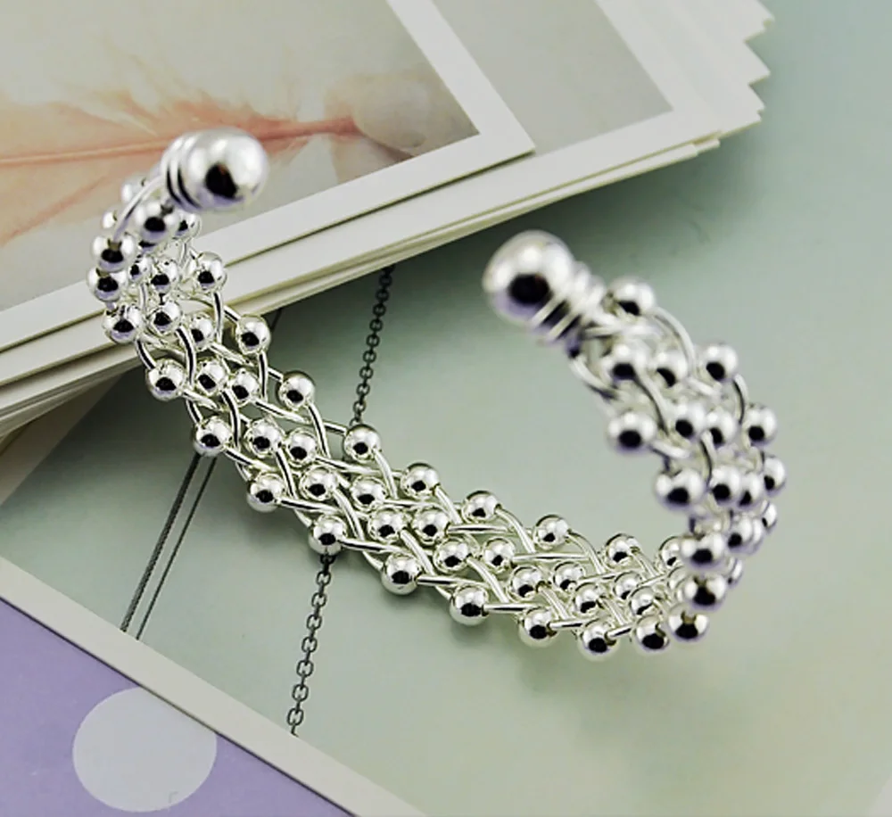 New Style Ball Solid 925 Sterling Silver Bracelets Fashionable Females Women Link Chain Charming Lady and Girl Jewelry Bangles
New Style Ball Solid 925 Sterling Silver Bracelets Fashionable Females Women Link Chain Charming Lady and Girl Jewelry Bangles