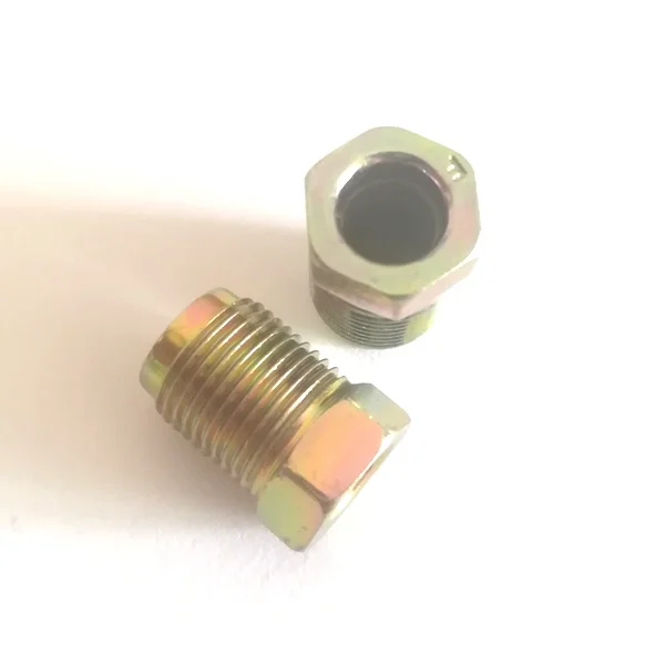 M12x1 Brake Hose Fitting Type B for Inverted Flare 6.35mm 1/4″ Brake Line Nut Pack of 10 No. 040110
M12x1 Brake Hose Fitting Type B for Inverted Flare 6.35mm 1/4″ Brake Line Nut Pack of 10 No. 040110