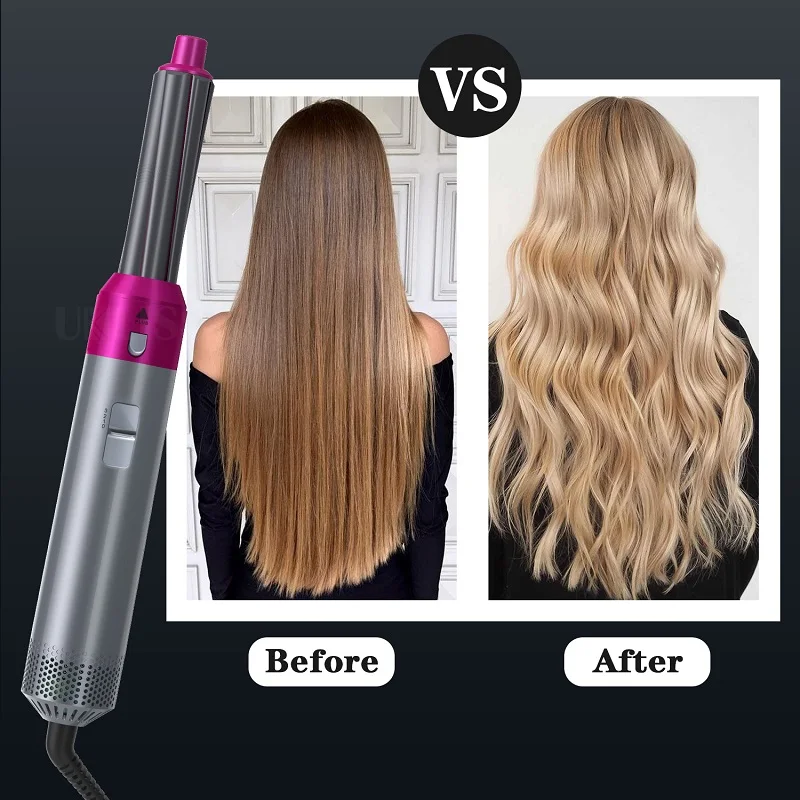 5 in 1 One Step Hair Dryer Hot Air Volumizer Brush Blow Dryer Styler Rotating Straightening Curling Negative Ion Hairstyle Tools
5 in 1 One Step Hair Dryer Hot Air Volumizer Brush Blow Dryer Styler Rotating Straightening Curling Negative Ion Hairstyle Tools