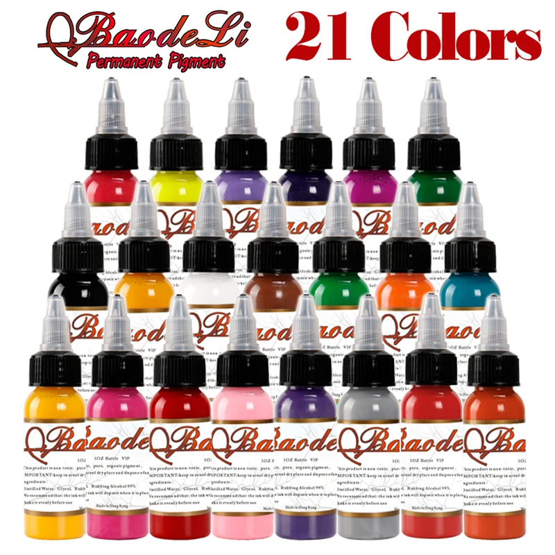 21 Bottles 1Oz Tattoo Ink Pigment For Permanent Makeup Easy To Wear Eyebrow Eyeliner Lip Body Arts Paints Tattoo Art Beauty Tool
21 Bottles 1Oz Tattoo Ink Pigment For Permanent Makeup Easy To Wear Eyebrow Eyeliner Lip Body Arts Paints Tattoo Art Beauty Tool