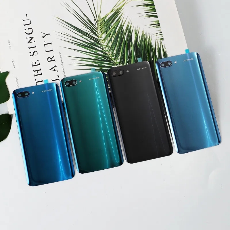 Крышка аккумуляторного отсека для Honor 10 стеклянная с логотипом и объективом