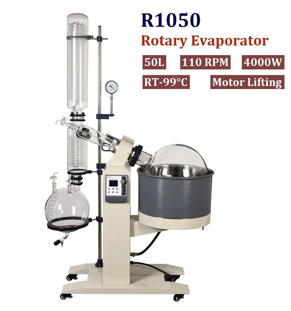ZOIBKD 50L Rotary Evaporator New Large Rotavap R1050 Automatic Motor Lifting Bath LCD Digital Display 220V Easy Operation
ZOIBKD 50L Rotary Evaporator New Large Rotavap R1050 Automatic Motor Lifting Bath LCD Digital Display 220V Easy Operation