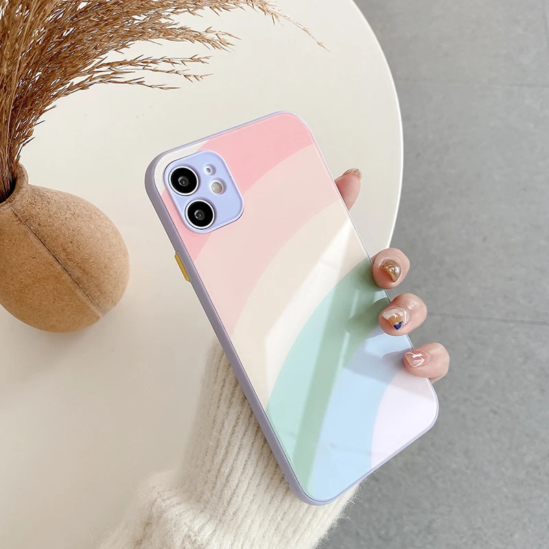 Gradient Tempered Glass Phone Case For iPhone 11 12 Pro Max Silicone Frame Cover For iPhone X XS Max XR 8 7 Plus SE 2020 Case
Gradient Tempered Glass Phone Case For iPhone 11 12 Pro Max Silicone Frame Cover For iPhone X XS Max XR 8 7 Plus SE 2020 Case