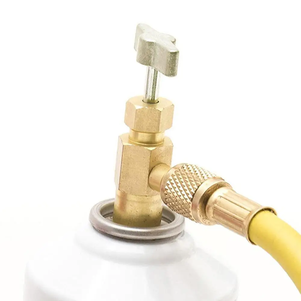 

For R134a Refrigerant Brass Tap Can Dispensing Valve Bottle Opener 1/2" ACME Thread R134A Refrigerant Bottle Can Tap 1/2ACME