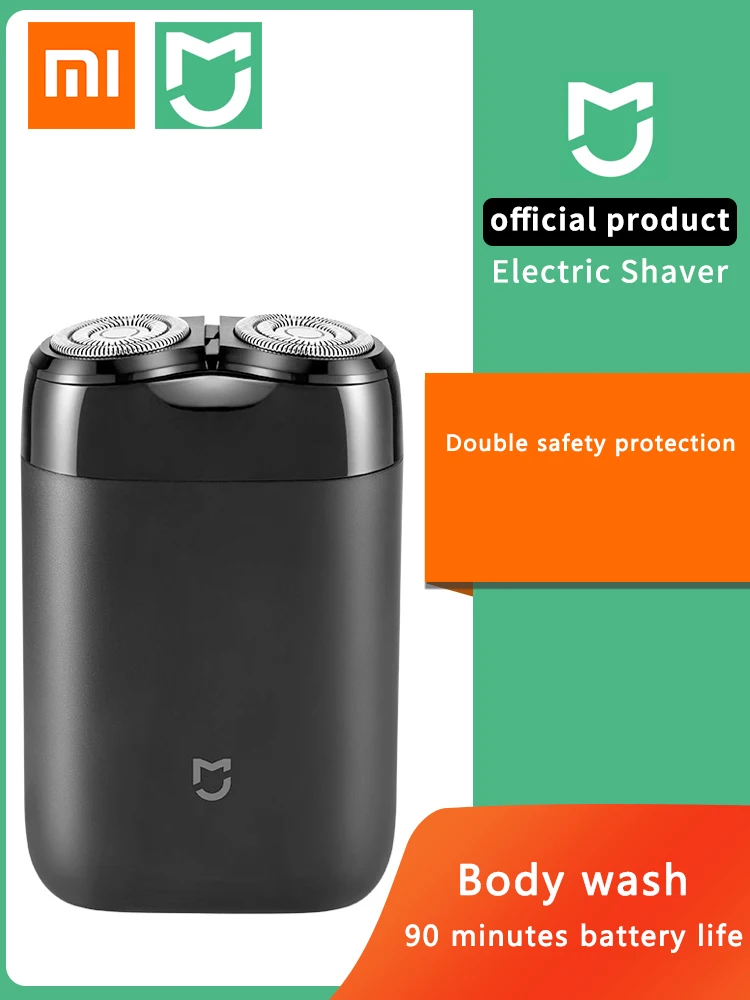

Xiaomi Mijia razor men's whole body washing razor 90 minutes battery life dry and wet double shave electric razor gift men's bus