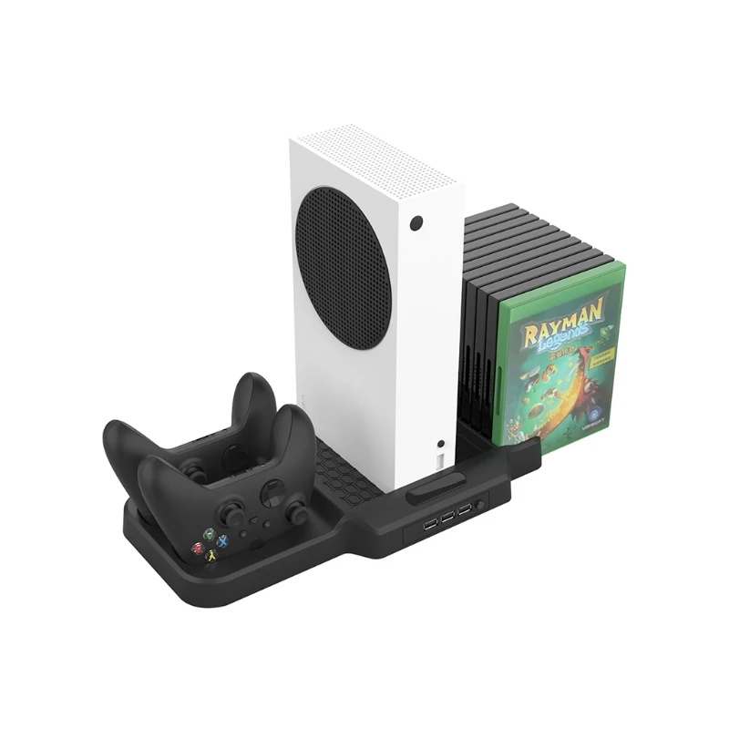 Feet Vertical Stand Cooling Vents With HUB For X-box Series S/X Dock Mount Hold T84C
Feet Vertical Stand Cooling Vents With HUB For X-box Series S/X Dock Mount Hold T84C